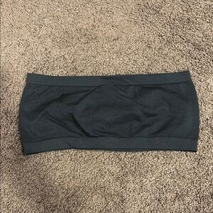 Black Strapless Bandeau Top